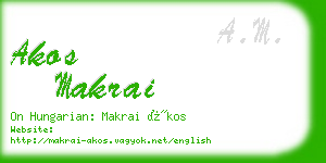 akos makrai business card